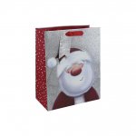 Christmas Xmas Santa Glitter Medium Bag(215mmx253mmx102mm)