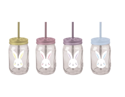 EASTER CUP & STRAW 500ML