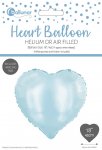 Baby Blue Mettalic 18" Heart Foil Balloon