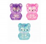 Sparkly Bear Squeeze Toy with Sugar/Maltose Filling (6cm)