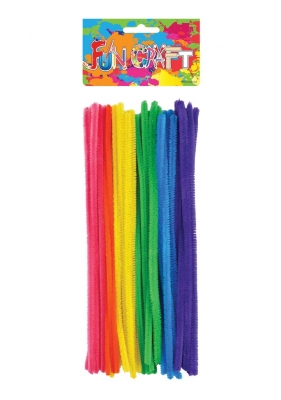 Chenille 30cm Wire Pipe Cleaner Craft Kit Neon Colour