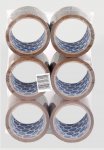 County Brown Packaging Tape ( 48mm X 50M ) 6 Pack
