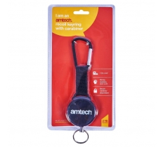 Amtech Recoil Keyring With Carabiner