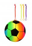 Neon Rainbow 10" ( 25cm ) Ball With Keychain / Keyring