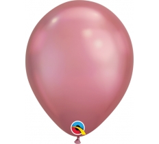 Qualatex 7" Plain Latex Round Chrome Mauve 100Ct