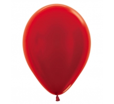 Metallic Solid Red 515 Latex Balloons 12"/30cm
