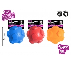 Rubber Dog Toy With Giggle Noise 3 Colours