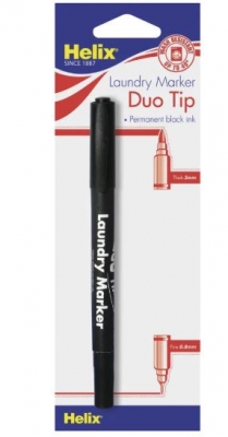 Helix Duo Tip Laundry Marker, Carded