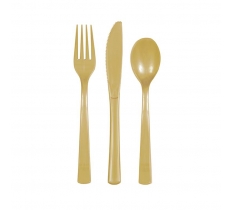 Assorted Cutlery Gold 18 Pack