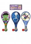 Halloween Paddle Wooden Bat & Ball 22cm