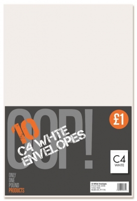 10 C4 White Envelopes