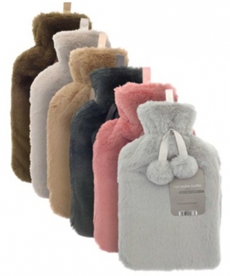 Hot Water Bottles with Luxury Faux Fur Cover