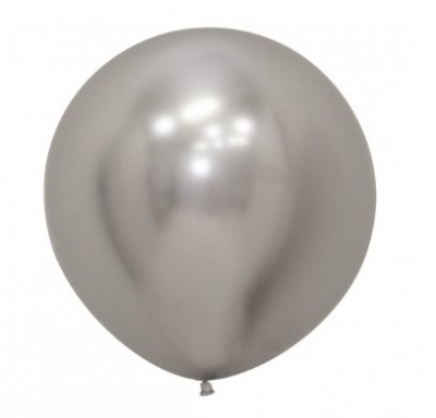 Sempertex 24" Reflex Silver Latex Balloons 3 Pack