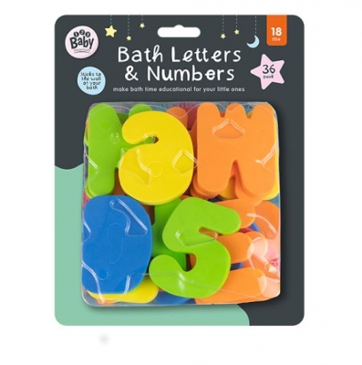 Bath Letters And Numbers 36 Pack