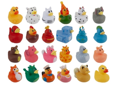 Printed Novelty Pvc Duck 2.5" Bulk Packed