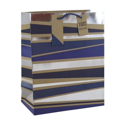 Large Kraft Stripe Gift Bag