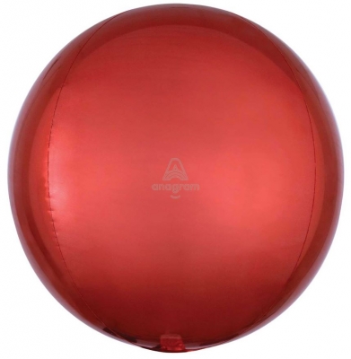 Orange Orbz Pack aged Foil 15" Balloons