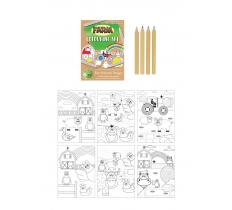 Mini Farm Animal Colouring Set (14cm x 10cm)