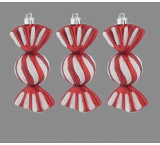 Sweetie Bauble Red 3 X 10cm