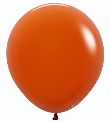 Sempertex Solid Sunset Orange 18" Latex Balloons 25 Pack "