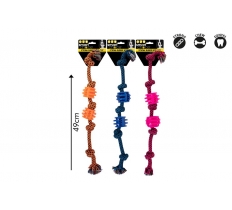 Rubber Rope Dog Tug Toy 3 Colours