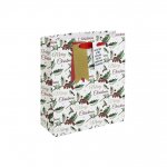 Christmas Holly Script Medium Bag(215mm x 253mm x 102mm)