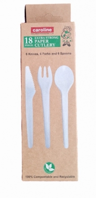 Paper Assorted Cutlery Pk18