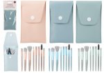 Travel Makeup Brush Set With Pouch 8 Pack