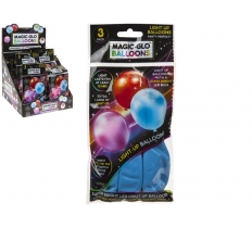 3Pc Pack Of Led Light Up Balloons Block Colours