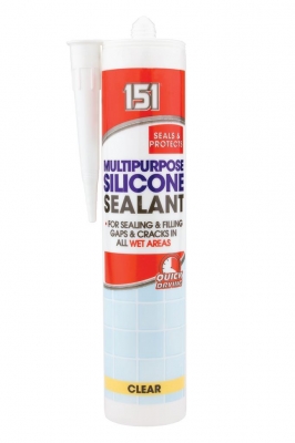 Multi Purpose Silicone Sealant Clear 280ml Cartridge