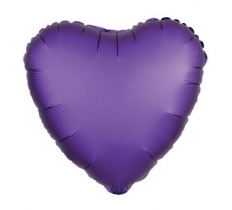 Amscan Silk Lustre Purple Heart Standard Foil Balloons