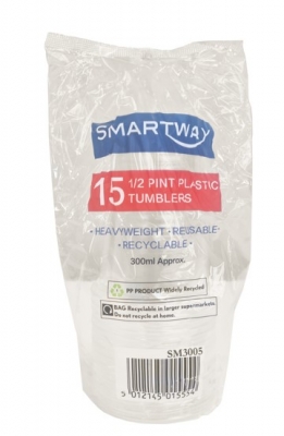 Smartway 1/2 Pint Tumblers 300ml 15Pk