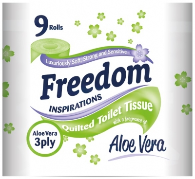 Freedom 3Ply Toilet Roll Aloe Vera ( 9 Pack X 5 )