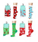 Kids Cotton Rich Christmas Design Socks