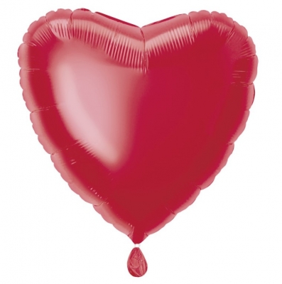 Solid Heart Foil Balloon 18" Red