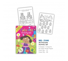 Princess A6 Mini Activity Pack With Crayons