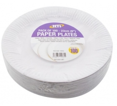 9" (23cm) Dinner Paper Plate 100pk
