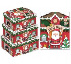 Oblong Santa Grotto Boxes X- Long 3 Pack