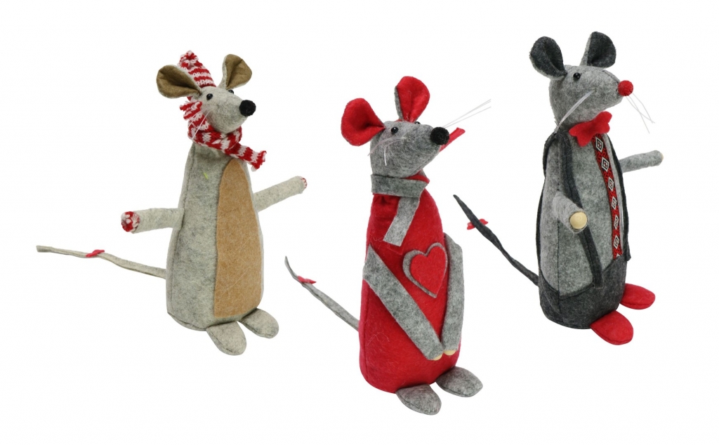 Mouse Standing Felt 18cm ( Assorted Design ) - Click Image to Close