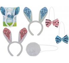 Sequin Bunny Ears & Tail Set
