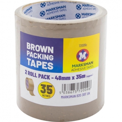 2 Roll Brown Packing Tape 48mm X 35M