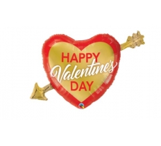 Qualatex 39" Shape Foil Valentines Day Golden Arrow Balloon