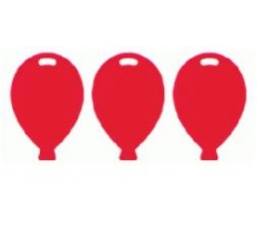 Balloon Shape Weights Primary Red X100Pcs