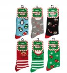 Ladies Cotton Rich Christmas Design Socks