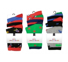 Boys Fashion Ankle Socks - 3 Pairs