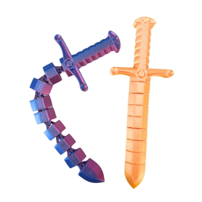 3D Printed Collapsable Sword 2 Pack ( Assorted Colours )