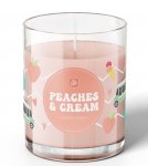 Glass Jar Candle With Lid 150G - Peaches & Cream