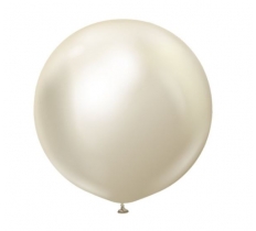 Kalisan 24" White Gold Balloon- 2 Pack