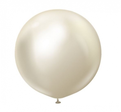 Kalisan 24" White Gold Balloon- 2 Pack