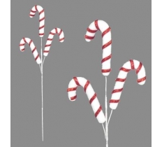 Christmas Candy Cane Pick Red & White 65cm